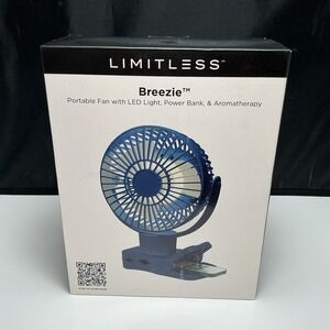 LIMITLESS "Breezie" Portable Fan w/LED Light, Power Bank, & Aromatherapy